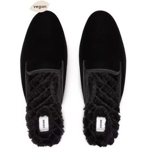 New Birdies "The Phoebe" Black Faux Fur Size 7